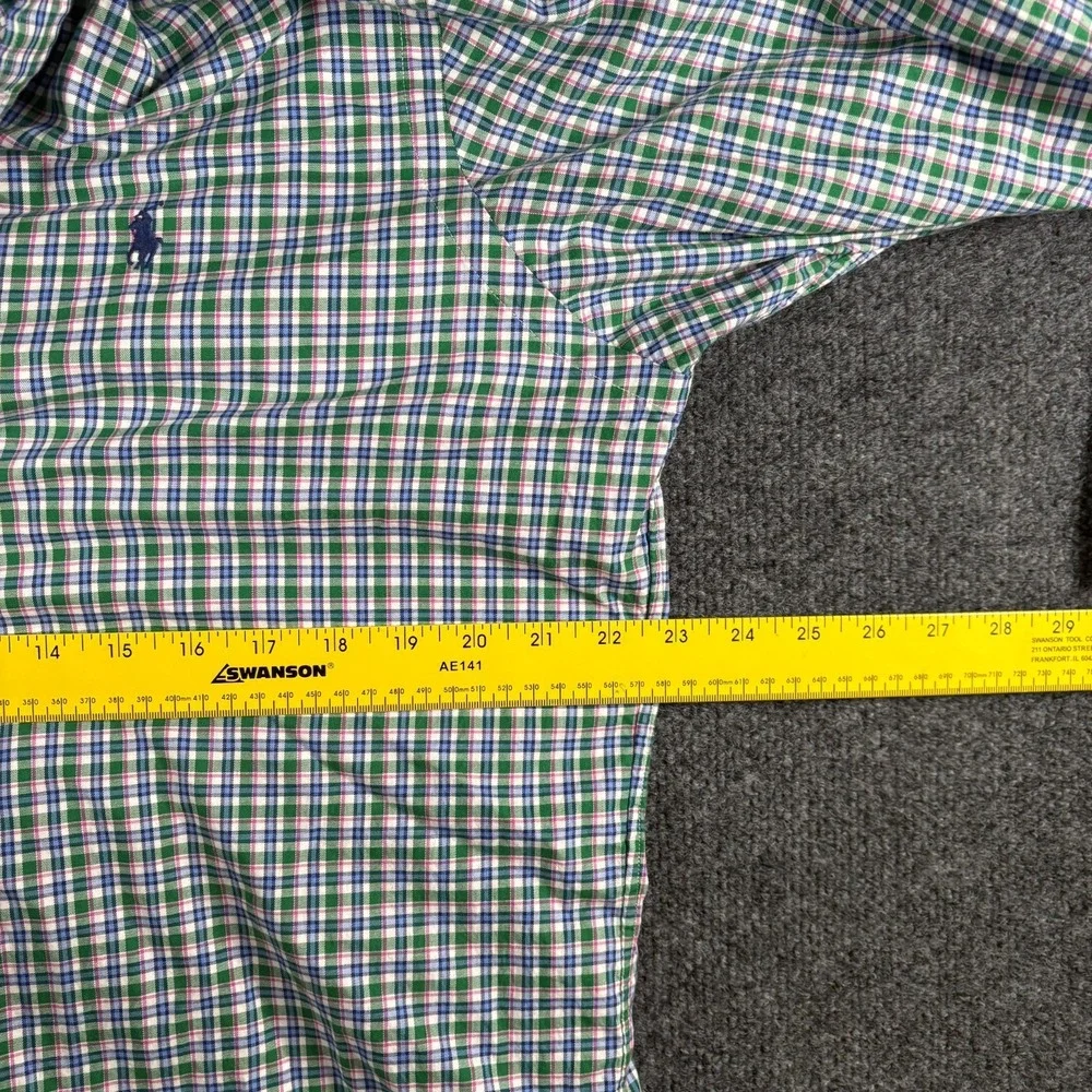 Polo Ralph Lauren Shirt Mens Large Multicolor Plaid Cotton Classic Fit Button Up